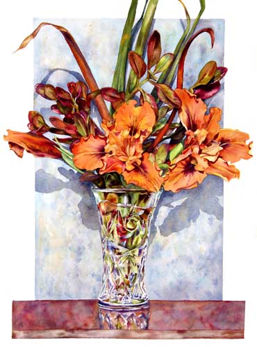 Copper Iris in Crystal