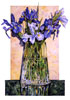 Dutch Iris in Glass Vase