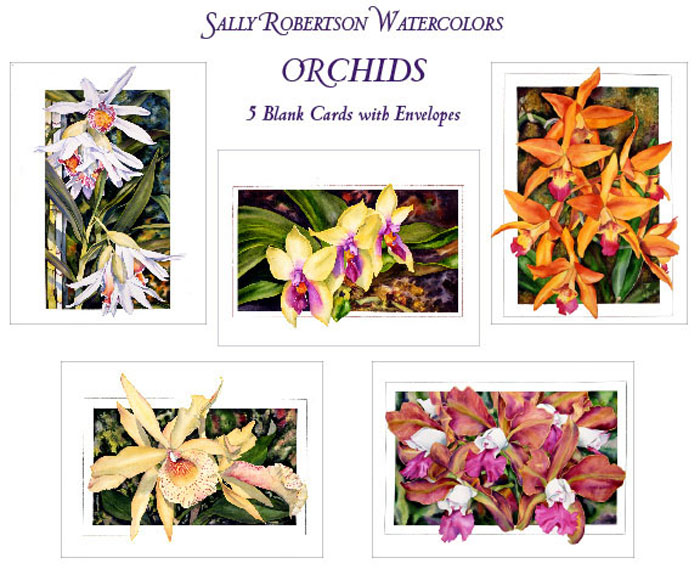 Orchid Botanical Note Cards