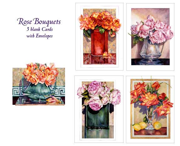 Rose Floral Note Cards