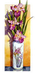 Louisiana Iris Still Life watercolor