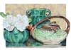 McCoy Teapot & Roses watercolor by Sally Robertson